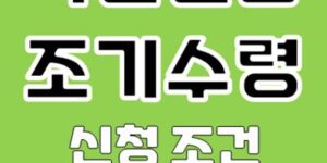국민연금 조기수령