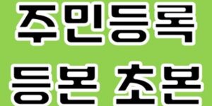 민원24 주민등록등본 초본 발급