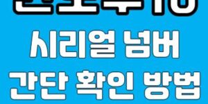 윈도우10 시리얼 넘버 간단 확인 방법