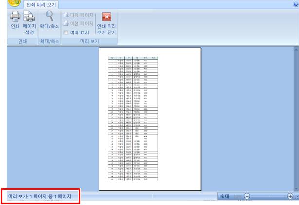 엑셀 A4 용지에 맞게 인쇄하는 몇 가지 팁