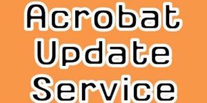 Adobe Acrobat Update Service 실행 중지