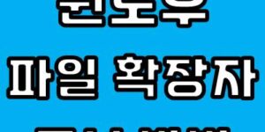 윈도우 파일 확장자 표시 방법